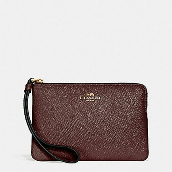 Coach Handbags - COACH Oxblood Wristlet Zip Wallet NWT Beautiful!